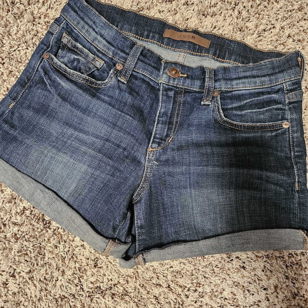 Joe's Jeans Dark Blue Rolled Hem Shorts